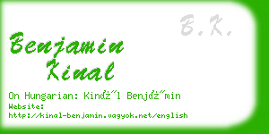 benjamin kinal business card
